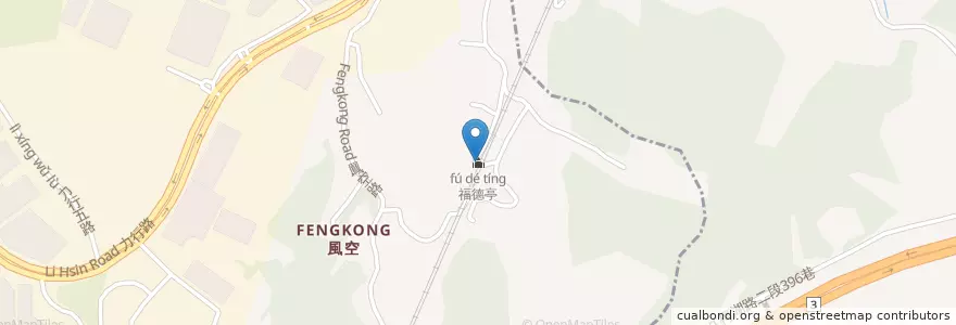 Mapa de ubicacion de 福德亭 en تایوان, 臺灣省, سینچو, 竹東鎮, 東區.