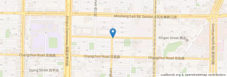 Mapa de ubicacion de 青島餃子館 en Taiwan, New Taipei, Taipei, Zhongshan District.