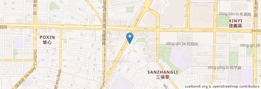 Mapa de ubicacion de 周董燒肉飯 en Taiwan, New Taipei, Taipei, Da'an District.