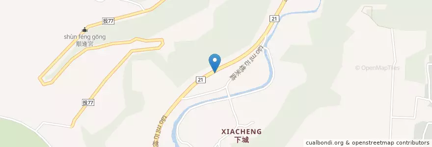 Mapa de ubicacion de 中油巨大加油站 en تایوان, 臺灣省, 南投縣, 埔里鎮.