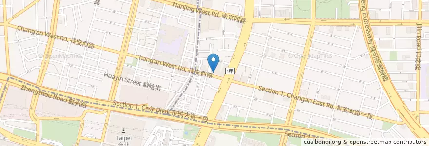 Mapa de ubicacion de 中山市場 en Tayvan, 新北市, Taipei, 中山區.