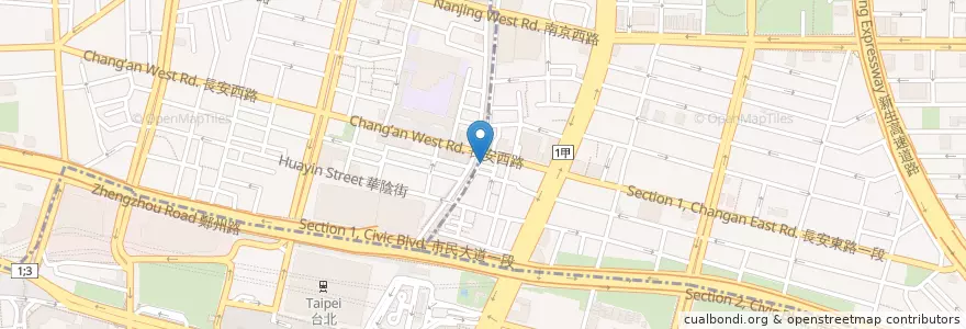 Mapa de ubicacion de 香和牛排 en 臺灣, 新北市, 臺北市, 中山區.