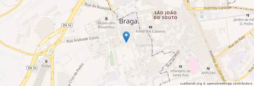 Mapa de ubicacion de Mercado da Saudade en ポルトガル, ノルテ, Braga, Cávado, Braga, Maximinos, Sé E Cividade.