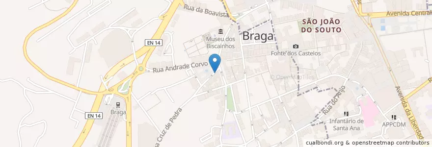 Mapa de ubicacion de Ignácio en پرتغال, Norte, Braga, Cávado, Braga, Maximinos, Sé E Cividade.