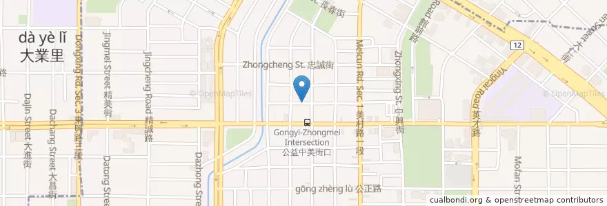 Mapa de ubicacion de 向日葵豬排專賣店 en Taiwan, Taichung, West District.