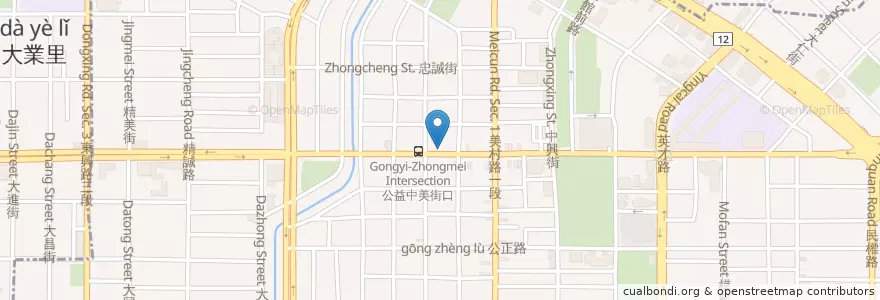 Mapa de ubicacion de 墨林設計顧問股份有限公司 en Taiwán, Taichung, 西區.