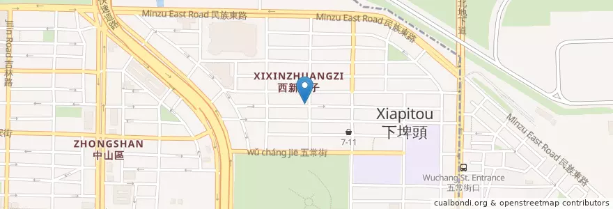 Mapa de ubicacion de 金仙魚丸店 en تايوان, تايبيه الجديدة, تايبيه, 中山區.