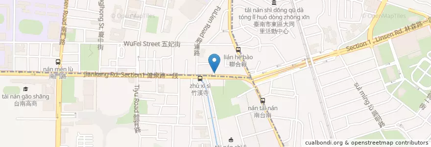 Mapa de ubicacion de 麥當勞 en 臺灣, 臺南市.