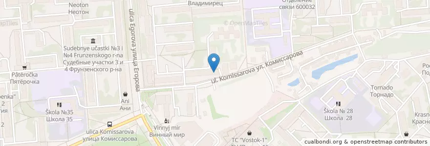 Mapa de ubicacion de Бистро en Rusia, Центральный Федеральный Округ, Владимирская Область, Городской Округ Владимир.