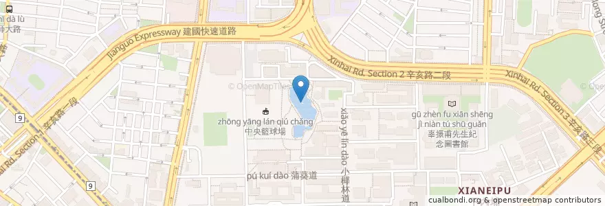 Mapa de ubicacion de 湖心亭 en 台湾, 新北市, 台北市, 大安区.