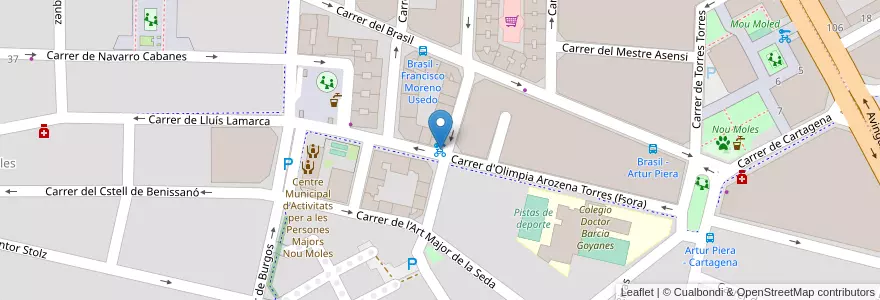 Mapa de ubicacion de 218 Salvador Ferrandis Luna - Joan Baptista Vives en スペイン, バレンシア州, València / Valencia, Comarca De València, València.