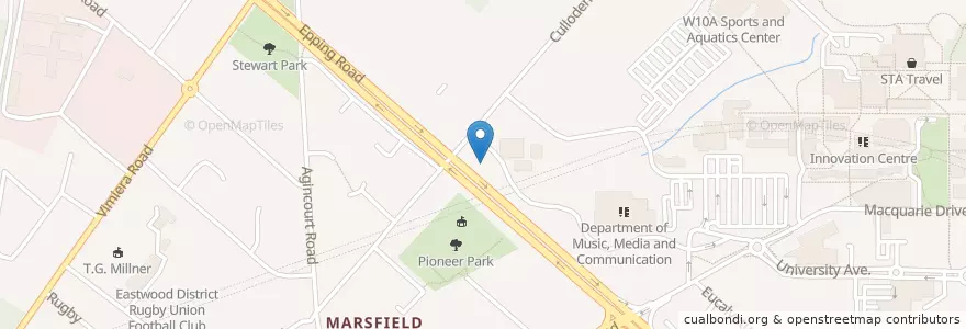 Mapa de ubicacion de Coles Express Marsfield en Австралия, Новый Южный Уэльс, Sydney, Council Of The City Of Ryde.