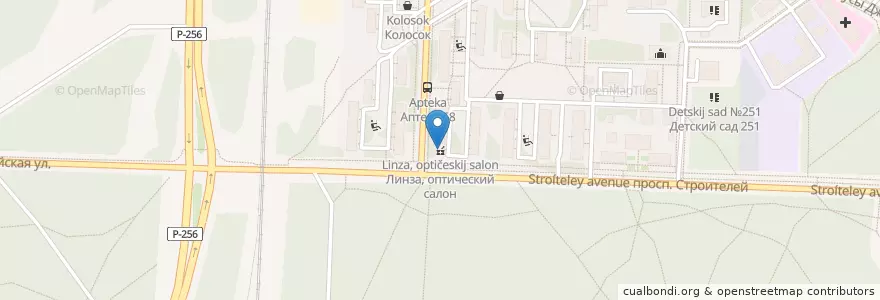 Mapa de ubicacion de Линза, оптический салон en ロシア, シベリア連邦管区, ノヴォシビルスク州, ノヴォシビルスク管区.