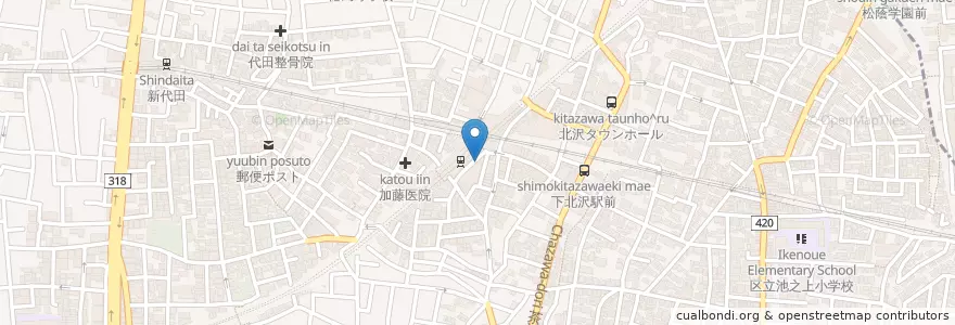 Mapa de ubicacion de 北海道 en ژاپن, 東京都, 世田谷区.