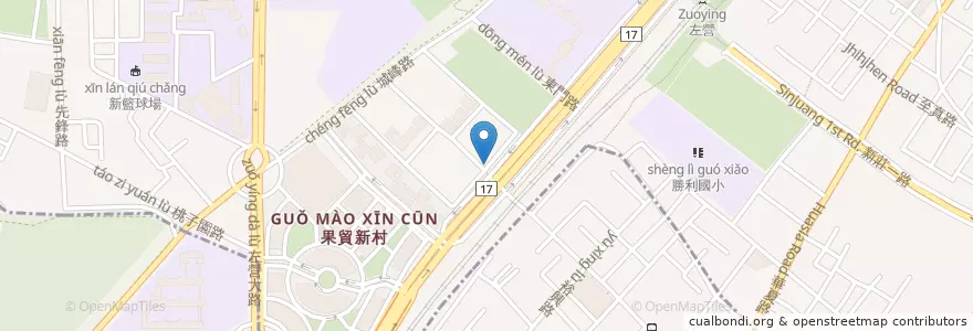Mapa de ubicacion de 陽光藥局 en Taiwán, Kaohsiung, 左營區.