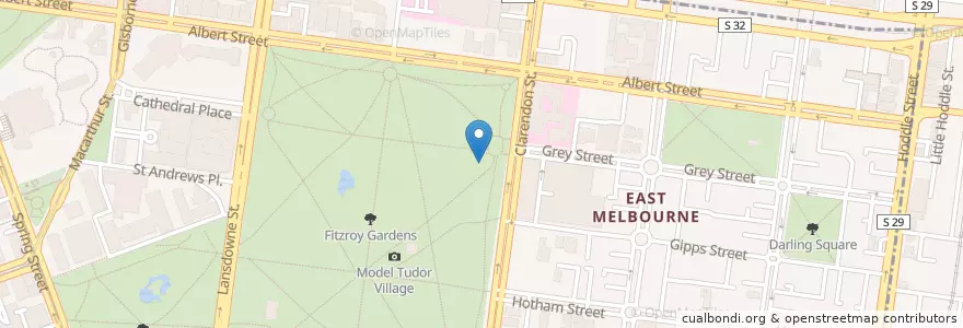 Mapa de ubicacion de Band Pavilion en Australië, Victoria, City Of Melbourne.