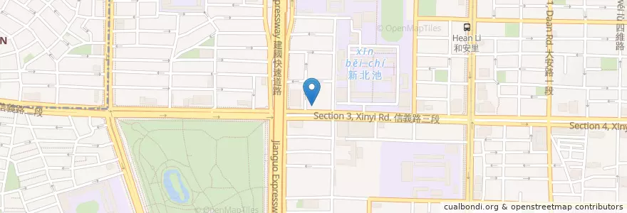 Mapa de ubicacion de 定食八 en 臺灣, 新北市, 臺北市, 大安區.