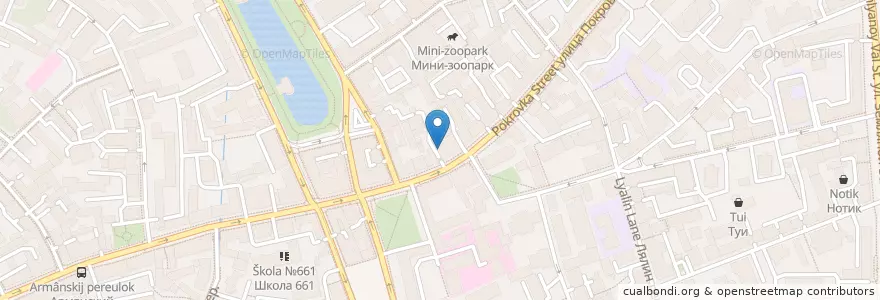 Mapa de ubicacion de Чайная высота en Россия, Центральный Федеральный Округ, Москва, Центральный Административный Округ, Басманный Район.