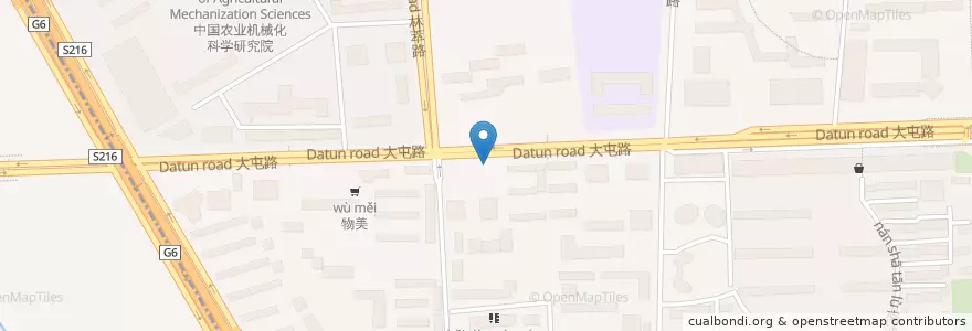 Mapa de ubicacion de 大鸭梨 en China, Peking, Hebei, 朝阳区 / Chaoyang.