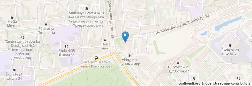 Mapa de ubicacion de Центральная городская библиотека, филиал №4 en Russie, District Fédéral Central, Oblast De Vladimir, Городской Округ Владимир.