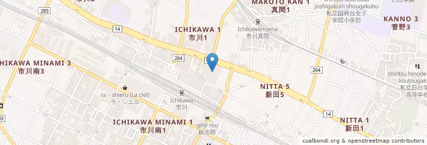 Mapa de ubicacion de VELOCE en Japão, 千葉県, 市川市.