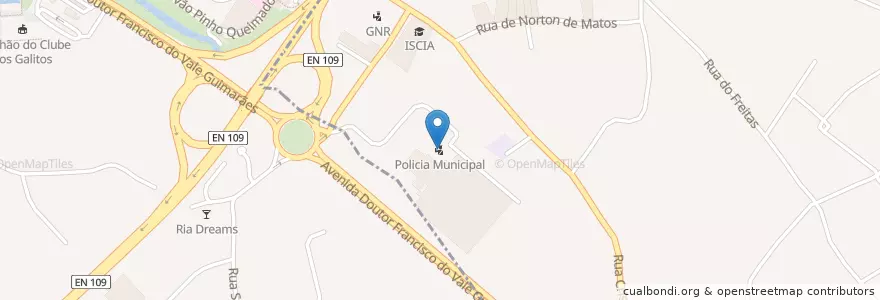 Mapa de ubicacion de Policia Municipal en Португалия, Aveiro, Центральный Регион, Baixo Vouga, Aveiro.