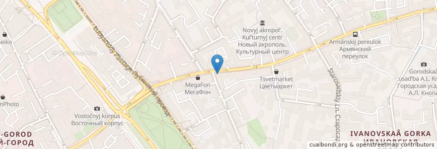 Mapa de ubicacion de Две палочки en روسيا, Центральный Федеральный Округ, Москва, Центральный Административный Округ.