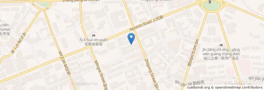 Mapa de ubicacion de 大连市公安局中山分局人民路派出所 en 중국, 랴오닝성, 中山区, 다롄 시, 人民路街道.