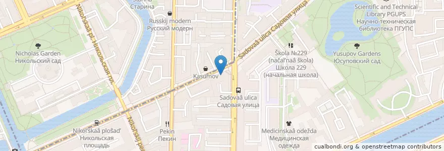 Mapa de ubicacion de Академический медицинский центр en Russland, Föderationskreis Nordwest, Oblast Leningrad, Sankt Petersburg, Адмиралтейский Район, Сенной Округ.