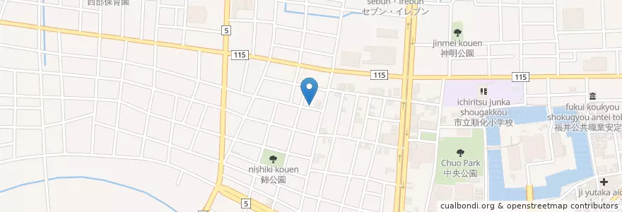 Mapa de ubicacion de いちろくらーめん en Japón, Prefectura De Fukui, 福井市.
