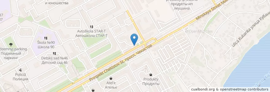 Mapa de ubicacion de Qiwi en ロシア, 南部連邦管区, クラスノダール地方, Городской Округ Краснодар.