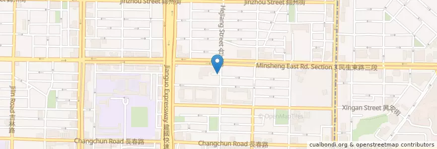 Mapa de ubicacion de 川賀卡燒烤 en 臺灣, 新北市, 臺北市, 中山區.