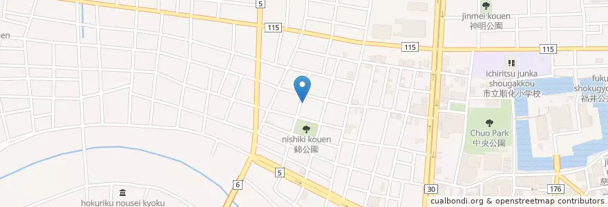 Mapa de ubicacion de Tempsパーキング en Japan, Fukui Prefecture, Fukui.