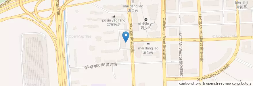 Mapa de ubicacion de 建设银行(硅谷支行) en 中国, 北京市, 河北省, 海淀区.
