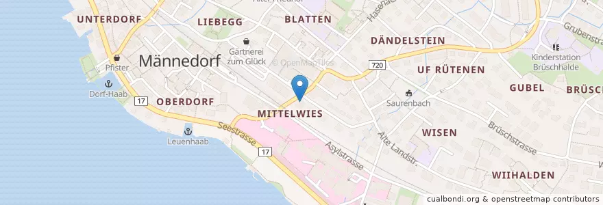 Mapa de ubicacion de Il Peperone en Switzerland, Zurich, Bezirk Meilen, Männedorf.