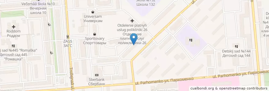 Mapa de ubicacion de Дневной стационар поликлиники 26 en Rusia, Сибирский Федеральный Округ, Wilayah Novosibirsk, Городской Округ Новосибирск.