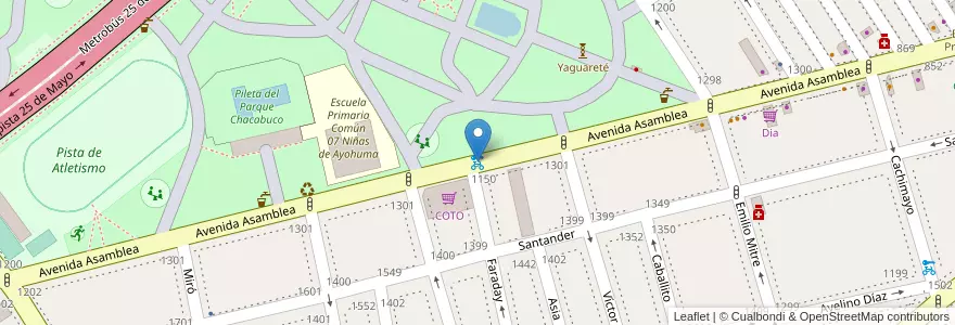 Mapa de ubicacion de 219 - Parque Chacabuco II en آرژانتین, Ciudad Autónoma De Buenos Aires, Comuna 7, Buenos Aires.