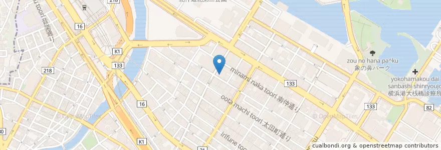 Mapa de ubicacion de 五十嵐歯科クリニック en Japón, Prefectura De Kanagawa, Yokohama, Barrio Naka.