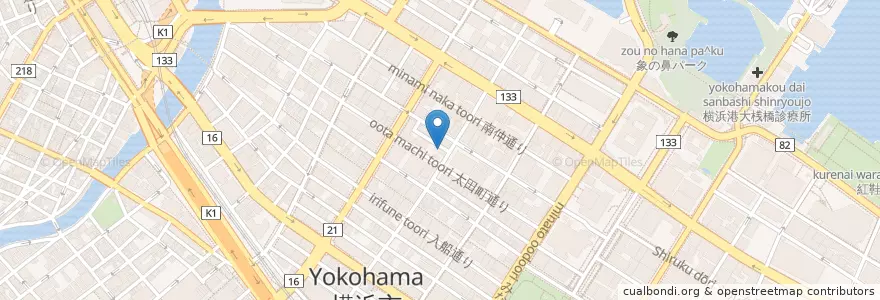 Mapa de ubicacion de 平和タクシー en ژاپن, 神奈川県, 横浜市, 中区.