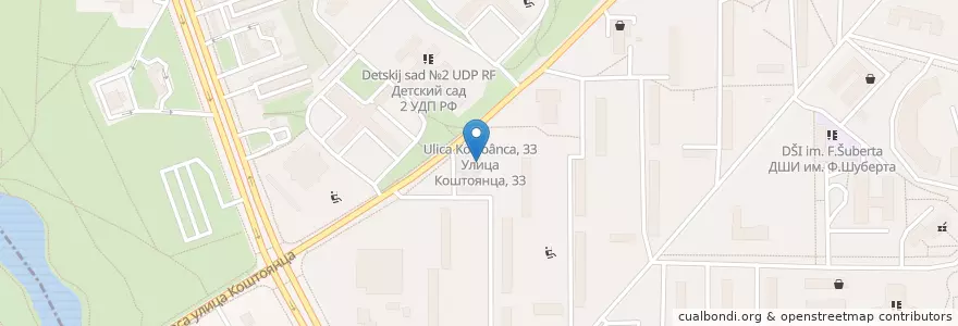 Mapa de ubicacion de Отделение связи №119454 en Rússia, Distrito Federal Central, Москва, Западный Административный Округ, Район Проспект Вернадского.