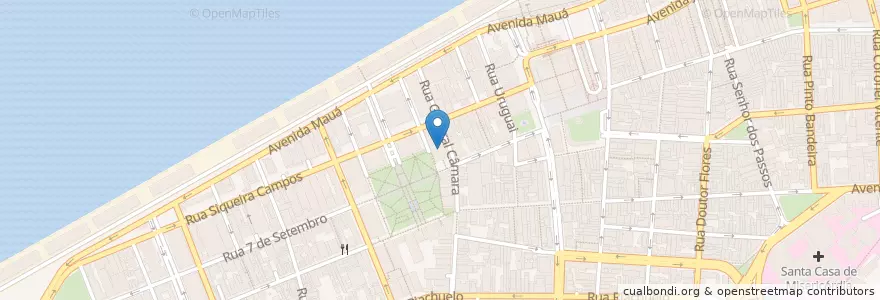 Mapa de ubicacion de Café do Cofre en البَرَازِيل, المنطقة الجنوبية, ريو غراندي دو سول, Região Metropolitana De Porto Alegre, Região Geográfica Intermediária De Porto Alegre, Região Geográfica Imediata De Porto Alegre, بورتو أليغري.