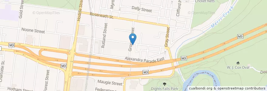Mapa de ubicacion de Uncle Drew Cafe en Australië, Victoria, City Of Yarra.