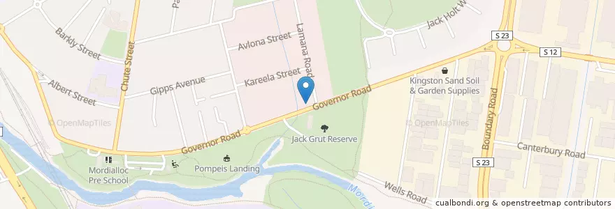 Mapa de ubicacion de Castle Corner Takeaway en Australia, Victoria, City Of Kingston.