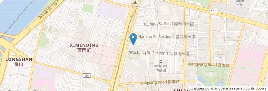Mapa de ubicacion de 玉山金控 玉山銀行•證券 en 臺灣, 新北市, 臺北市, 萬華區.