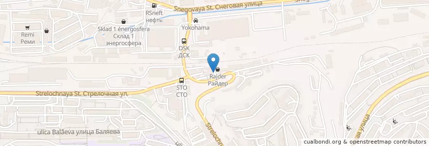Mapa de ubicacion de Вкусный STOP en روسيا, Дальневосточный Федеральный Округ, بريمورسكي كراي, Владивостокский Городской Округ.