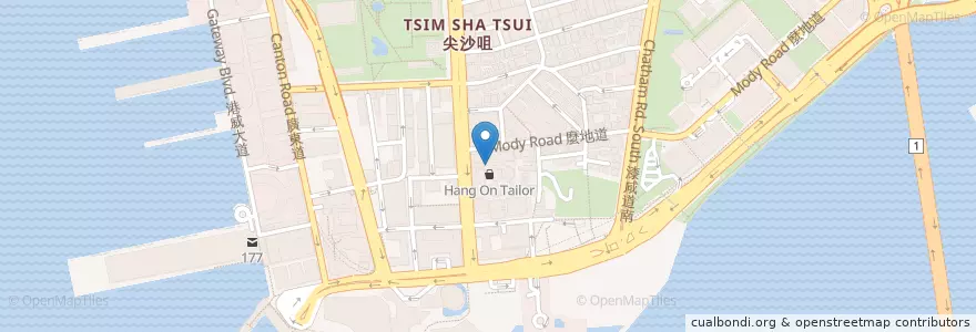 Mapa de ubicacion de Smrat Pure Veg en China, Cantão, Hong Kong, Novos Territórios, 油尖旺區 Yau Tsim Mong District.