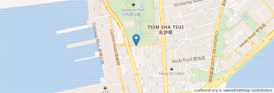 Mapa de ubicacion de Cute Fei en China, Guangdong, Hong Kong, Kowloon, New Territories, Yau Tsim Mong District.