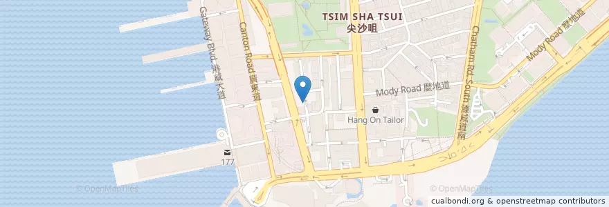Mapa de ubicacion de Branto en Китай, Гуандун, Гонконг, Новые Территории, 油尖旺區 Yau Tsim Mong District.