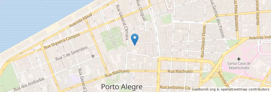 Mapa de ubicacion de Café Monjolo en ブラジル, 南部地域, リオグランデ・ド・スル, Região Metropolitana De Porto Alegre, Região Geográfica Intermediária De Porto Alegre, Região Geográfica Imediata De Porto Alegre, ポルト・アレグレ.
