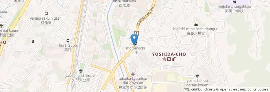 Mapa de ubicacion de ほっこりほっこり en اليابان, كاناغاوا, 横浜市, 戸塚区.